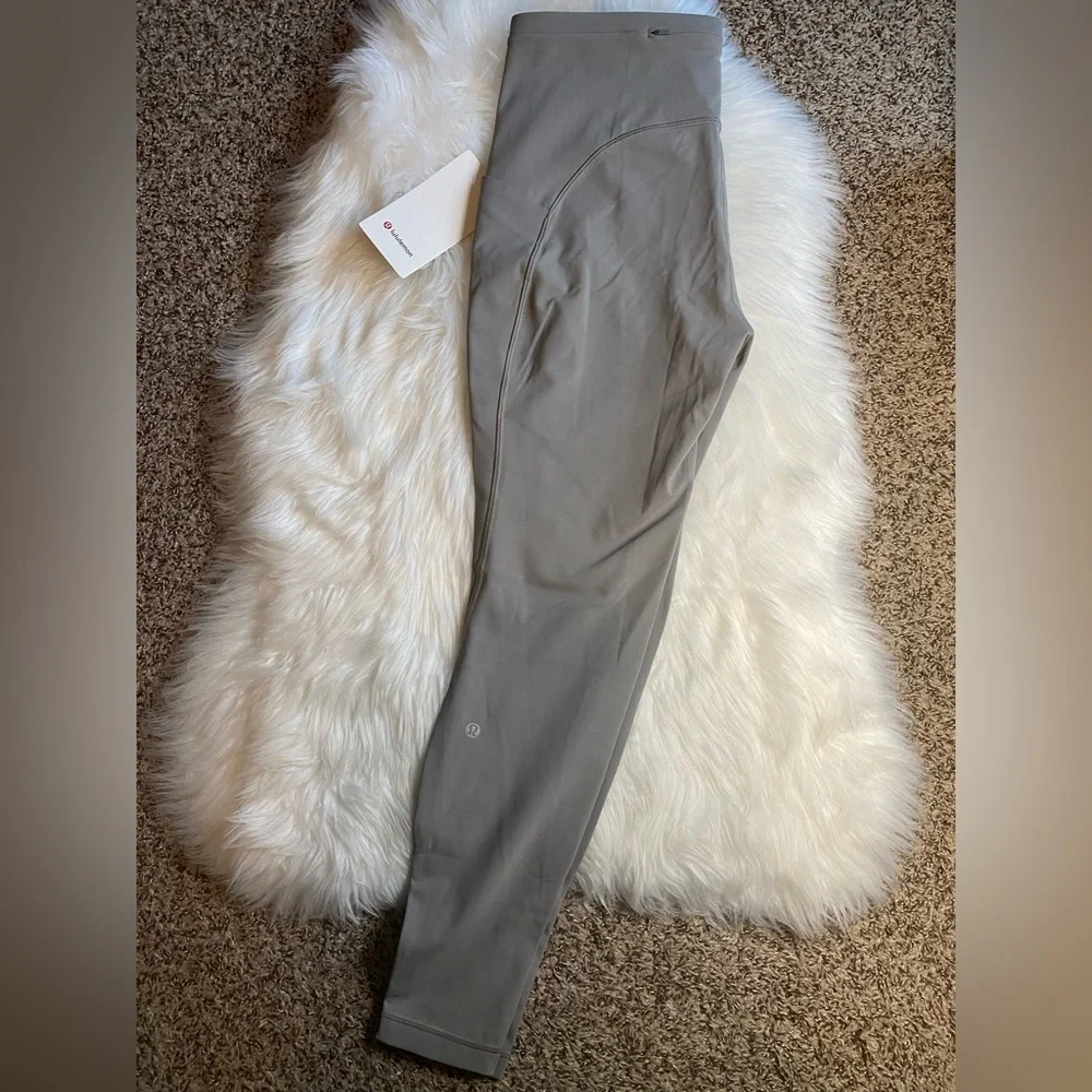 Lululemon Swift Speed high rise Tight 28" brushed luxtreme Gull Grey Size 10 NEW